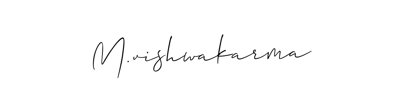 M.vishwakarma stylish signature style. Best Handwritten Sign (Allison_Script) for my name. Handwritten Signature Collection Ideas for my name M.vishwakarma. M.vishwakarma signature style 2 images and pictures png