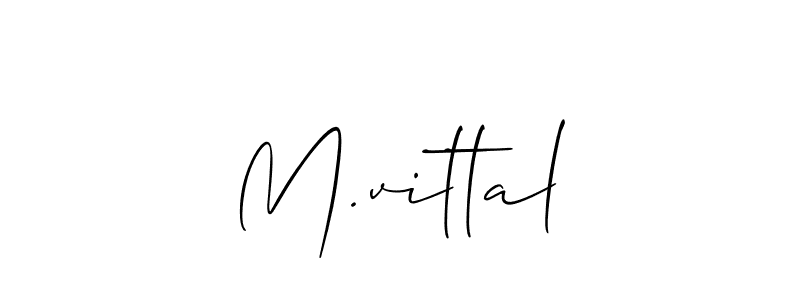 How to make M.vittal signature? Allison_Script is a professional autograph style. Create handwritten signature for M.vittal name. M.vittal signature style 2 images and pictures png