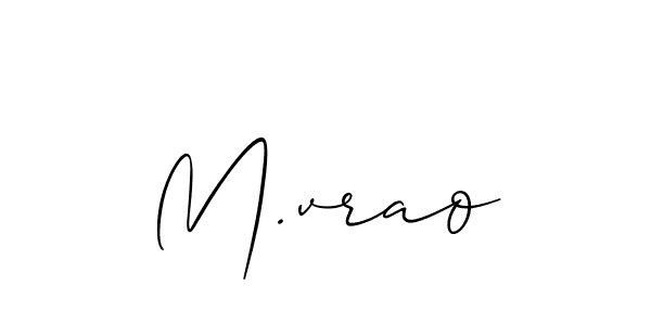 Create a beautiful signature design for name M.vrao. With this signature (Allison_Script) fonts, you can make a handwritten signature for free. M.vrao signature style 2 images and pictures png