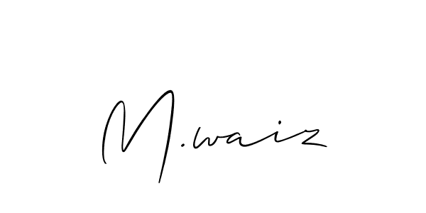 This is the best signature style for the M.waiz name. Also you like these signature font (Allison_Script). Mix name signature. M.waiz signature style 2 images and pictures png