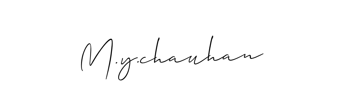 M.y.chauhan stylish signature style. Best Handwritten Sign (Allison_Script) for my name. Handwritten Signature Collection Ideas for my name M.y.chauhan. M.y.chauhan signature style 2 images and pictures png