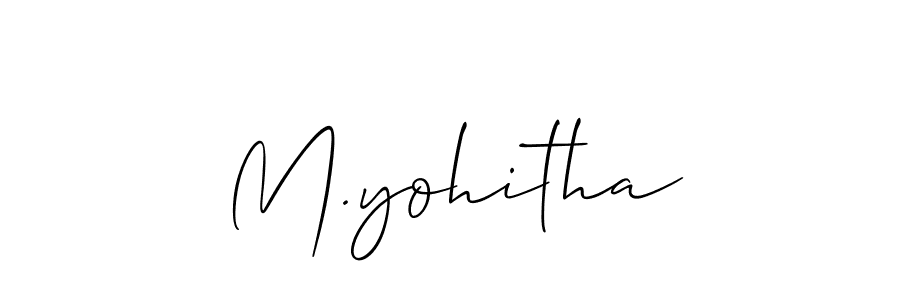 You should practise on your own different ways (Allison_Script) to write your name (M.yohitha) in signature. don't let someone else do it for you. M.yohitha signature style 2 images and pictures png