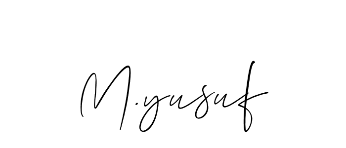 Also we have M.yusuf name is the best signature style. Create professional handwritten signature collection using Allison_Script autograph style. M.yusuf signature style 2 images and pictures png