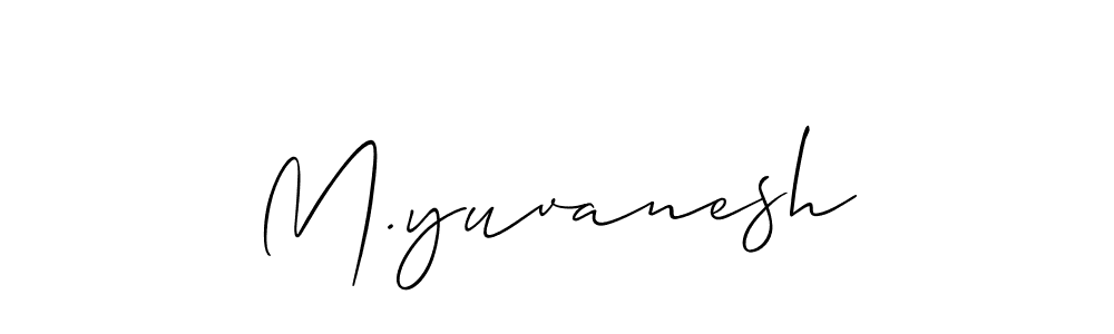 How to make M.yuvanesh signature? Allison_Script is a professional autograph style. Create handwritten signature for M.yuvanesh name. M.yuvanesh signature style 2 images and pictures png