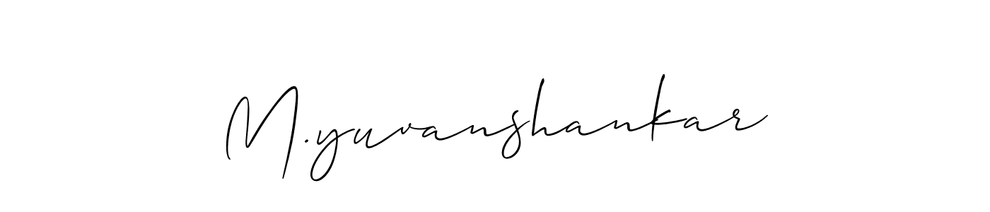 How to make M.yuvanshankar signature? Allison_Script is a professional autograph style. Create handwritten signature for M.yuvanshankar name. M.yuvanshankar signature style 2 images and pictures png