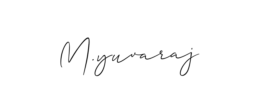 Make a beautiful signature design for name M.yuvaraj. With this signature (Allison_Script) style, you can create a handwritten signature for free. M.yuvaraj signature style 2 images and pictures png