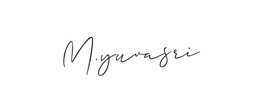 Make a beautiful signature design for name M.yuvasri. With this signature (Allison_Script) style, you can create a handwritten signature for free. M.yuvasri signature style 2 images and pictures png