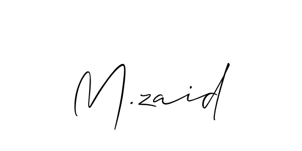 Allison_Script is a professional signature style that is perfect for those who want to add a touch of class to their signature. It is also a great choice for those who want to make their signature more unique. Get M.zaid name to fancy signature for free. M.zaid signature style 2 images and pictures png