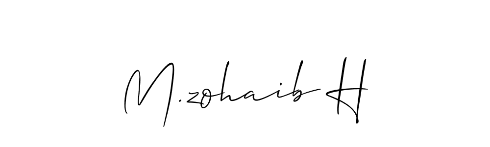 Make a beautiful signature design for name M.zohaib H. With this signature (Allison_Script) style, you can create a handwritten signature for free. M.zohaib H signature style 2 images and pictures png