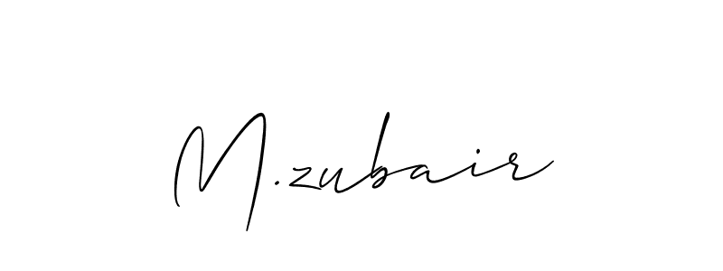 Design your own signature with our free online signature maker. With this signature software, you can create a handwritten (Allison_Script) signature for name M.zubair. M.zubair signature style 2 images and pictures png