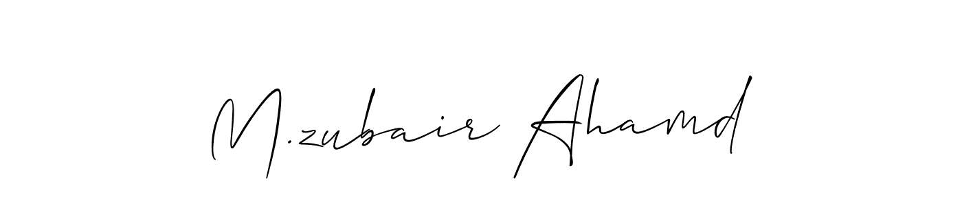 You should practise on your own different ways (Allison_Script) to write your name (M.zubair Ahamd) in signature. don't let someone else do it for you. M.zubair Ahamd signature style 2 images and pictures png