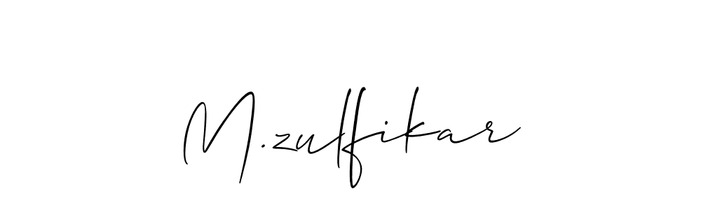 How to make M.zulfikar signature? Allison_Script is a professional autograph style. Create handwritten signature for M.zulfikar name. M.zulfikar signature style 2 images and pictures png