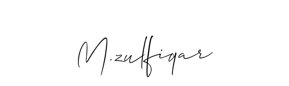 How to make M.zulfiqar signature? Allison_Script is a professional autograph style. Create handwritten signature for M.zulfiqar name. M.zulfiqar signature style 2 images and pictures png