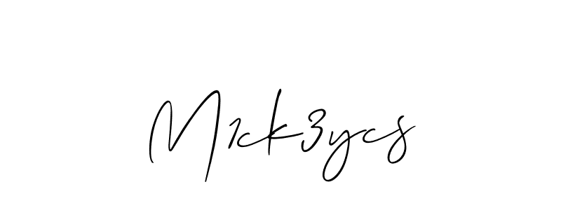 You should practise on your own different ways (Allison_Script) to write your name (M1ck3ycs) in signature. don't let someone else do it for you. M1ck3ycs signature style 2 images and pictures png