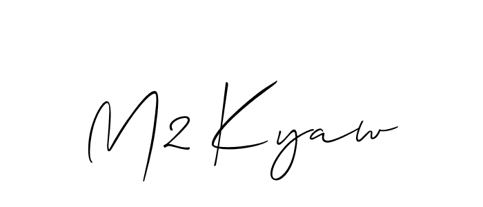 if you are searching for the best signature style for your name M2 Kyaw. so please give up your signature search. here we have designed multiple signature styles  using Allison_Script. M2 Kyaw signature style 2 images and pictures png