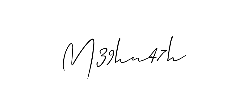 Allison_Script is a professional signature style that is perfect for those who want to add a touch of class to their signature. It is also a great choice for those who want to make their signature more unique. Get M39hn47h name to fancy signature for free. M39hn47h signature style 2 images and pictures png