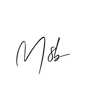 How to make M8b signature? Allison_Script is a professional autograph style. Create handwritten signature for M8b name. M8b signature style 2 images and pictures png