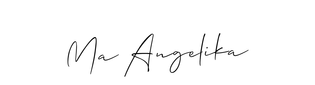 if you are searching for the best signature style for your name Ma Angelika. so please give up your signature search. here we have designed multiple signature styles  using Allison_Script. Ma Angelika signature style 2 images and pictures png
