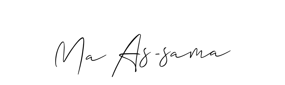 Similarly Allison_Script is the best handwritten signature design. Signature creator online .You can use it as an online autograph creator for name Ma As-sama. Ma As-sama signature style 2 images and pictures png
