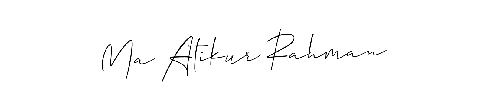 Use a signature maker to create a handwritten signature online. With this signature software, you can design (Allison_Script) your own signature for name Ma Atikur Rahman. Ma Atikur Rahman signature style 2 images and pictures png