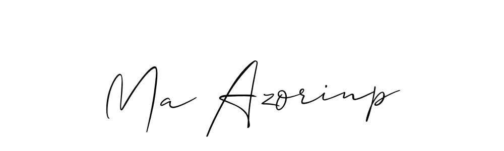 Also we have Ma Azorinp name is the best signature style. Create professional handwritten signature collection using Allison_Script autograph style. Ma Azorinp signature style 2 images and pictures png