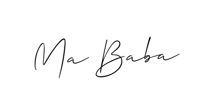 Make a beautiful signature design for name Ma Baba. With this signature (Allison_Script) style, you can create a handwritten signature for free. Ma Baba signature style 2 images and pictures png