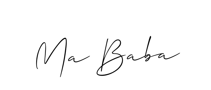 You should practise on your own different ways (Allison_Script) to write your name (Ma Baba) in signature. don't let someone else do it for you. Ma Baba signature style 2 images and pictures png