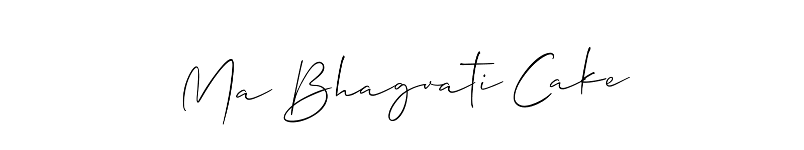 Allison_Script is a professional signature style that is perfect for those who want to add a touch of class to their signature. It is also a great choice for those who want to make their signature more unique. Get Ma Bhagvati Cake name to fancy signature for free. Ma Bhagvati Cake signature style 2 images and pictures png
