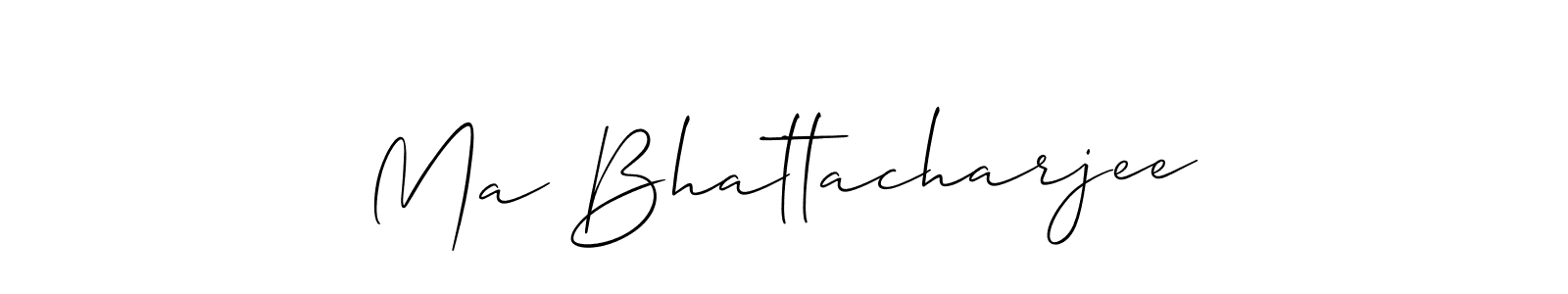 Also we have Ma Bhattacharjee name is the best signature style. Create professional handwritten signature collection using Allison_Script autograph style. Ma Bhattacharjee signature style 2 images and pictures png