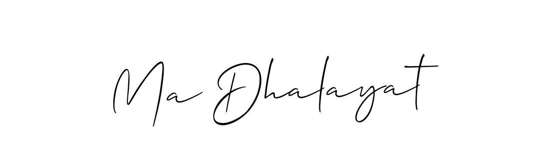 How to make Ma Dhalayat signature? Allison_Script is a professional autograph style. Create handwritten signature for Ma Dhalayat name. Ma Dhalayat signature style 2 images and pictures png