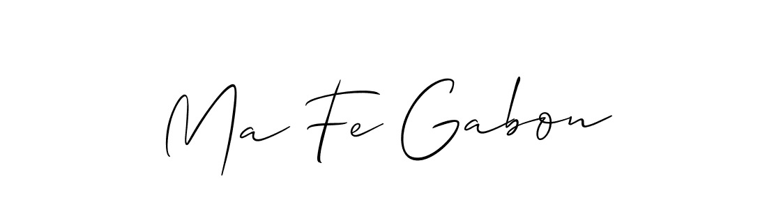 Make a short Ma Fe Gabon signature style. Manage your documents anywhere anytime using Allison_Script. Create and add eSignatures, submit forms, share and send files easily. Ma Fe Gabon signature style 2 images and pictures png