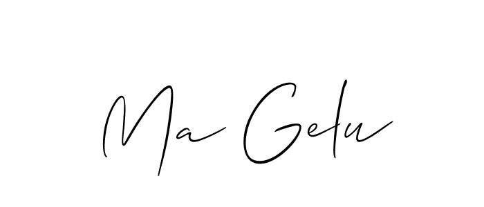 Best and Professional Signature Style for Ma Gelu. Allison_Script Best Signature Style Collection. Ma Gelu signature style 2 images and pictures png