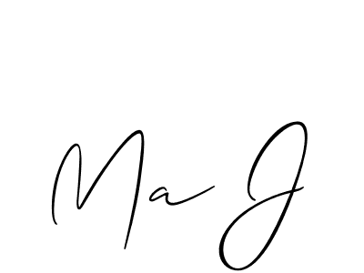 How to Draw Ma J signature style? Allison_Script is a latest design signature styles for name Ma J. Ma J signature style 2 images and pictures png