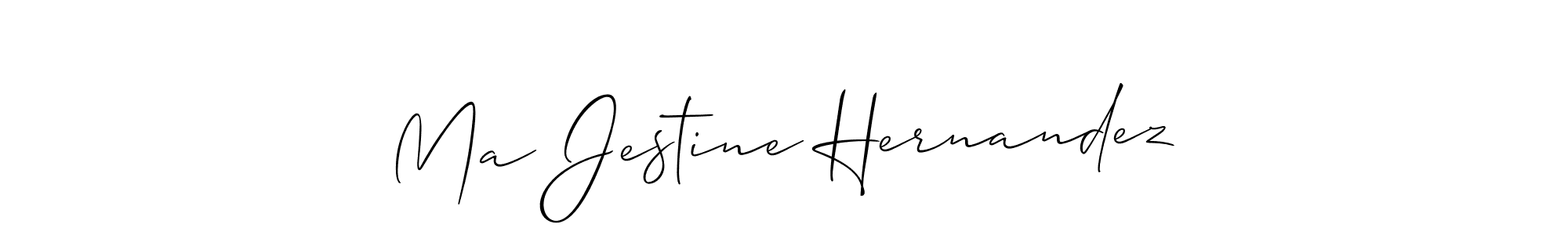 Use a signature maker to create a handwritten signature online. With this signature software, you can design (Allison_Script) your own signature for name Ma Jestine Hernandez. Ma Jestine Hernandez signature style 2 images and pictures png