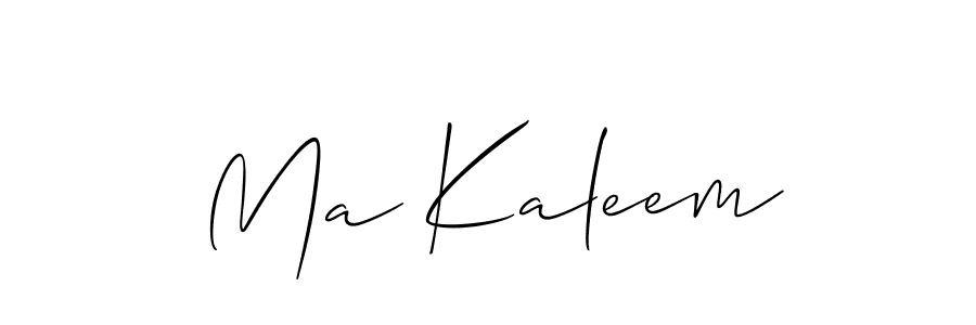 Make a short Ma Kaleem signature style. Manage your documents anywhere anytime using Allison_Script. Create and add eSignatures, submit forms, share and send files easily. Ma Kaleem signature style 2 images and pictures png