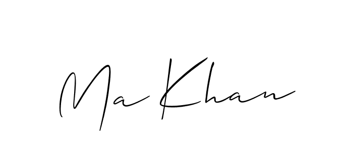 Design your own signature with our free online signature maker. With this signature software, you can create a handwritten (Allison_Script) signature for name Ma Khan. Ma Khan signature style 2 images and pictures png