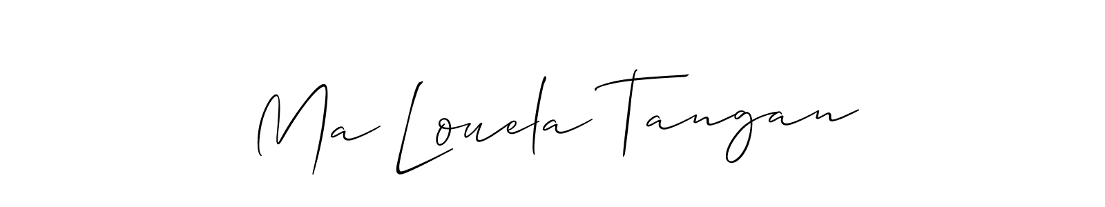Use a signature maker to create a handwritten signature online. With this signature software, you can design (Allison_Script) your own signature for name Ma Louela Tangan. Ma Louela Tangan signature style 2 images and pictures png