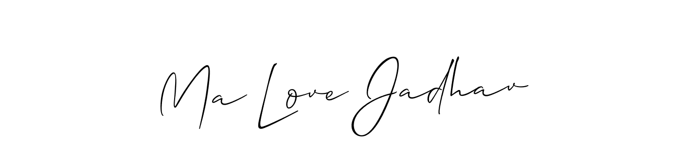 How to make Ma Love Jadhav signature? Allison_Script is a professional autograph style. Create handwritten signature for Ma Love Jadhav name. Ma Love Jadhav signature style 2 images and pictures png
