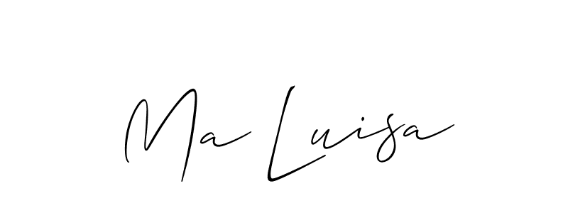 Make a beautiful signature design for name Ma Luisa. Use this online signature maker to create a handwritten signature for free. Ma Luisa signature style 2 images and pictures png