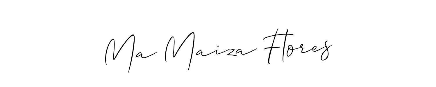 Design your own signature with our free online signature maker. With this signature software, you can create a handwritten (Allison_Script) signature for name Ma Maiza Flores. Ma Maiza Flores signature style 2 images and pictures png