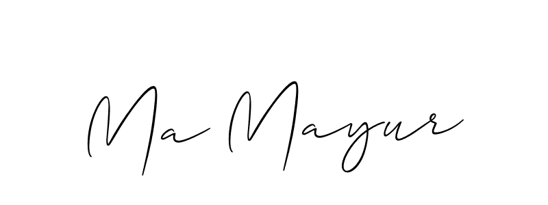 How to make Ma Mayur name signature. Use Allison_Script style for creating short signs online. This is the latest handwritten sign. Ma Mayur signature style 2 images and pictures png