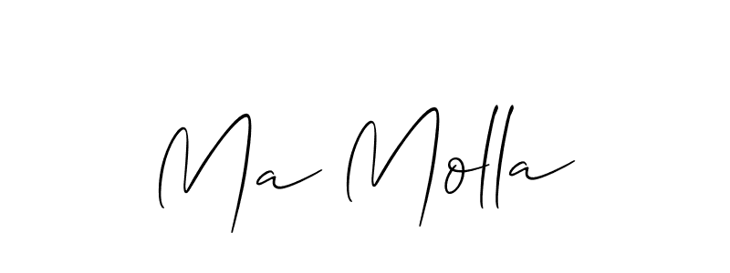 You can use this online signature creator to create a handwritten signature for the name Ma Molla. This is the best online autograph maker. Ma Molla signature style 2 images and pictures png