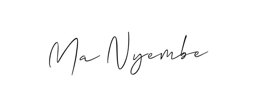 Similarly Allison_Script is the best handwritten signature design. Signature creator online .You can use it as an online autograph creator for name Ma Nyembe. Ma Nyembe signature style 2 images and pictures png