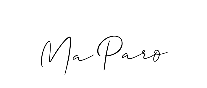 It looks lik you need a new signature style for name Ma Paro. Design unique handwritten (Allison_Script) signature with our free signature maker in just a few clicks. Ma Paro signature style 2 images and pictures png