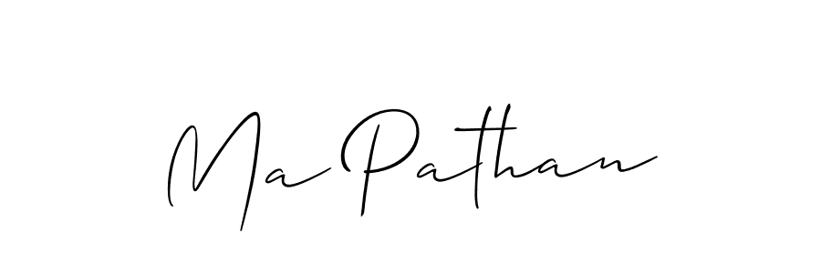 Also You can easily find your signature by using the search form. We will create Ma Pathan name handwritten signature images for you free of cost using Allison_Script sign style. Ma Pathan signature style 2 images and pictures png