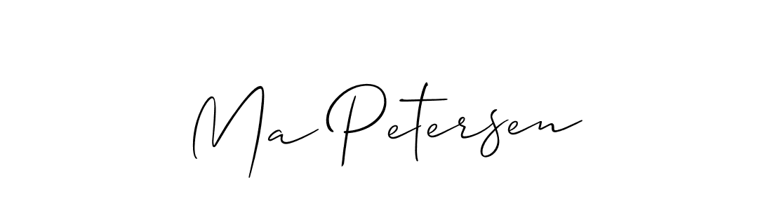 Use a signature maker to create a handwritten signature online. With this signature software, you can design (Allison_Script) your own signature for name Ma Petersen. Ma Petersen signature style 2 images and pictures png