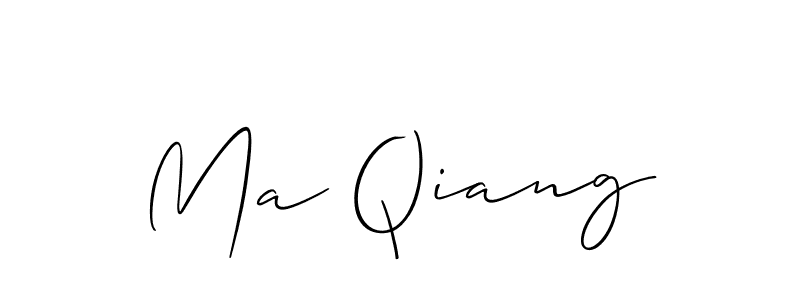 You should practise on your own different ways (Allison_Script) to write your name (Ma Qiang) in signature. don't let someone else do it for you. Ma Qiang signature style 2 images and pictures png