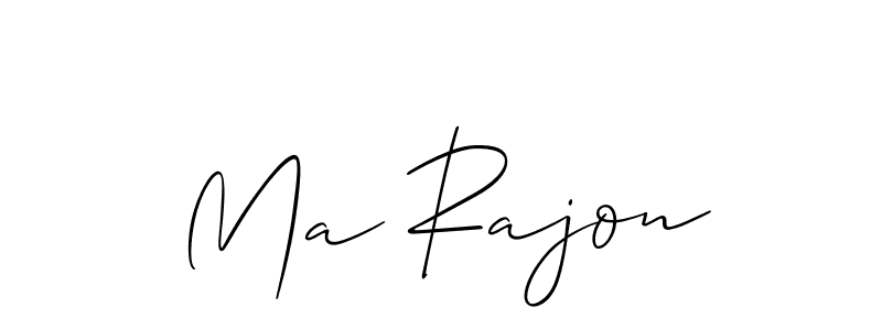 Make a beautiful signature design for name Ma Rajon. With this signature (Allison_Script) style, you can create a handwritten signature for free. Ma Rajon signature style 2 images and pictures png