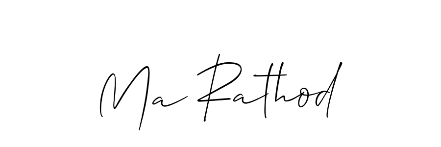 How to make Ma Rathod name signature. Use Allison_Script style for creating short signs online. This is the latest handwritten sign. Ma Rathod signature style 2 images and pictures png