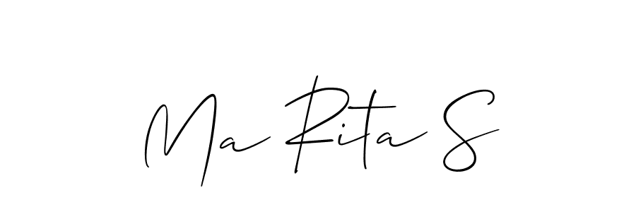 How to Draw Ma Rita S signature style? Allison_Script is a latest design signature styles for name Ma Rita S. Ma Rita S signature style 2 images and pictures png
